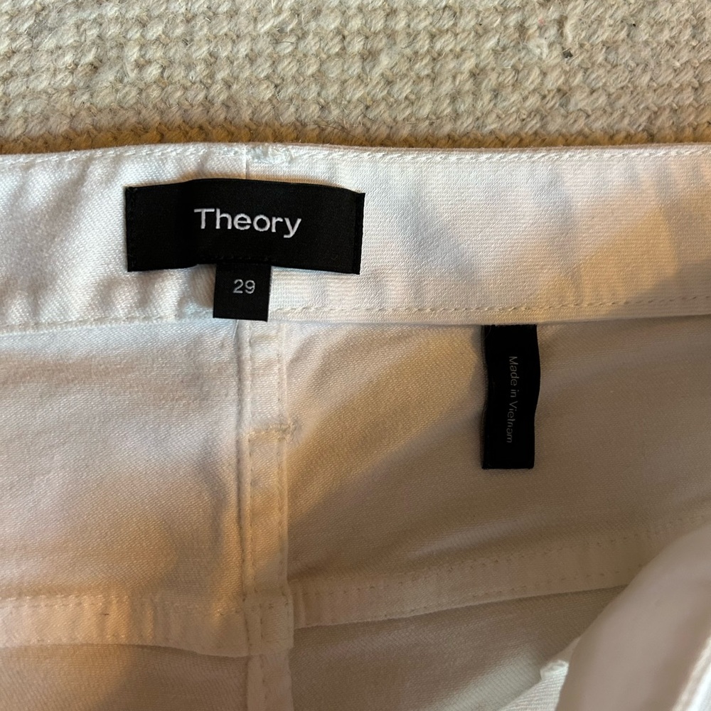 White Denim Jeans Theory Tatiana View 6